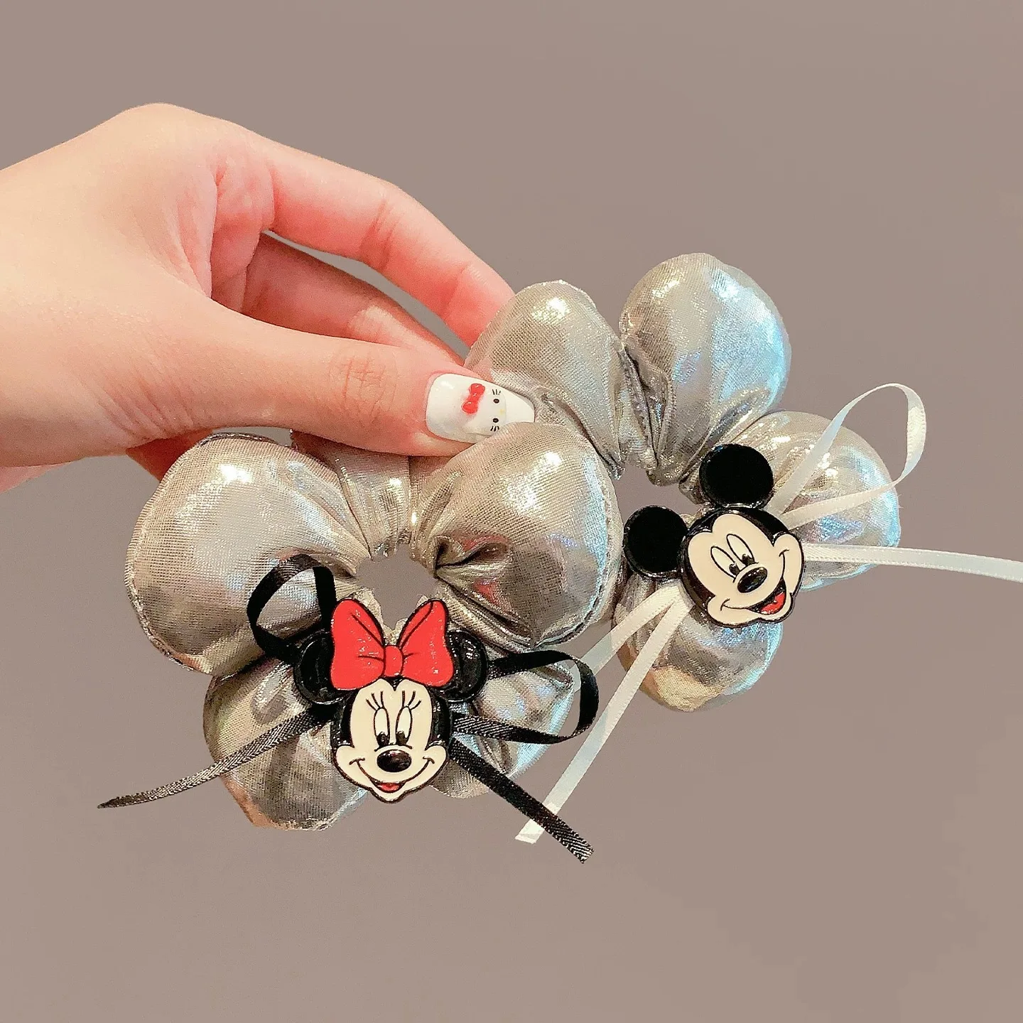 Детский элитный цветок Disney, лепестки волос, круг для девочек, фрикадельки для маленьких девочек, трехмерные волосы, сладкий бант, веревка для головы