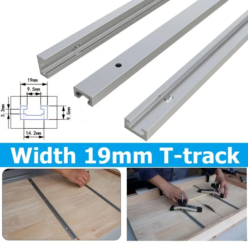 Aluminium Alloy Woodworking Sliding Groove Slot Miter Track T-Track / Track Stopper / Clamping Block for Router Table Saw Tool view 5