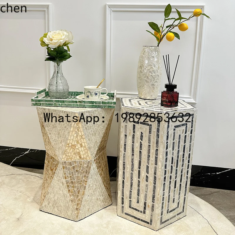 B1  decorative shell edge few home modern simple homestay sofa corner few coffee table coffee table