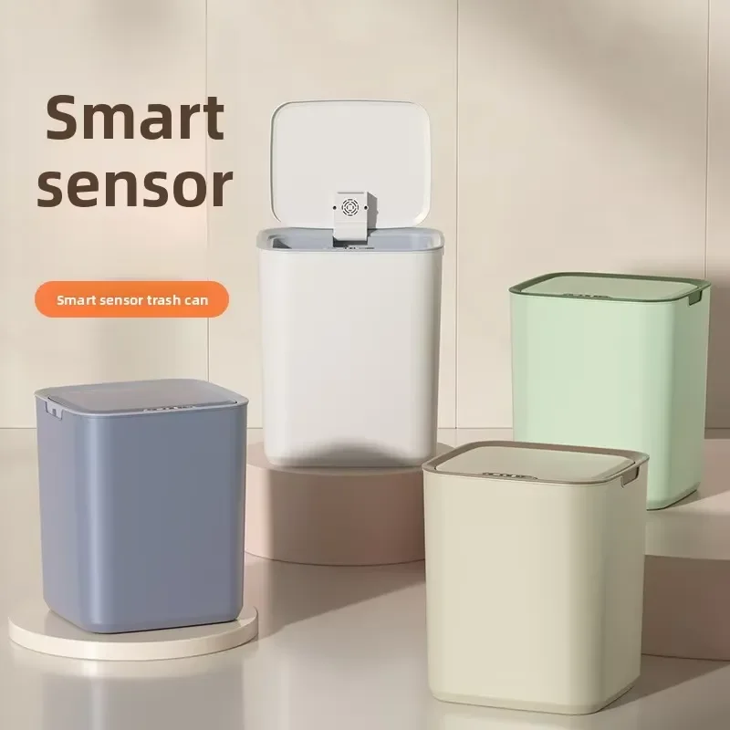 Smart Induction Trash Can Fully Automatic Lid Rechargeable Battery App Control for Home Living Room Kitchen Bedroom Bathroom