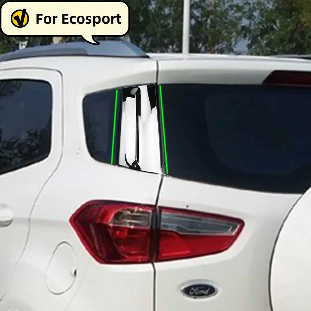 For Ford Ecosport 2013 2014 2015 2016 2017 Tailgate Side Wing Bright Strip Tail ABS Chrome Decorative Accessories 1 Pair