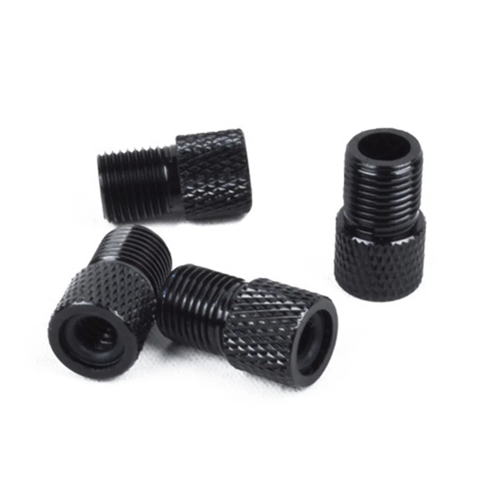 

Aluminium Alloy To Us Style Adapter Bike Tire Adapter Road Bike Tyre Converter Air Valve Connector (Black)