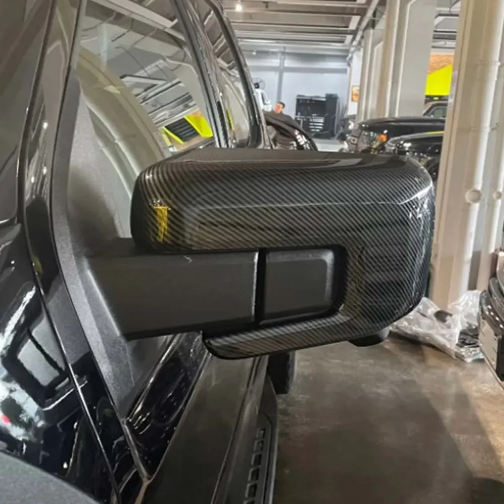 

Car Rearview Mirror Cover Trim ABS Stickers For Ford F150 2021 2022 Exterior Accessories 2pcs