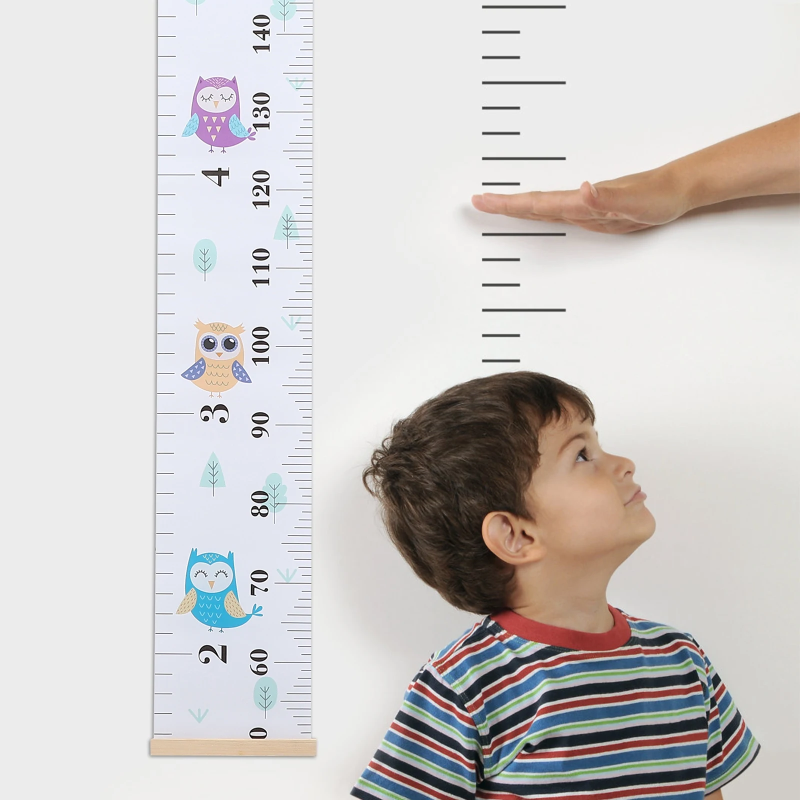 

Name Height Sticker Wall Chart Applique for Kids Decal Solid Wood Measure Newborn