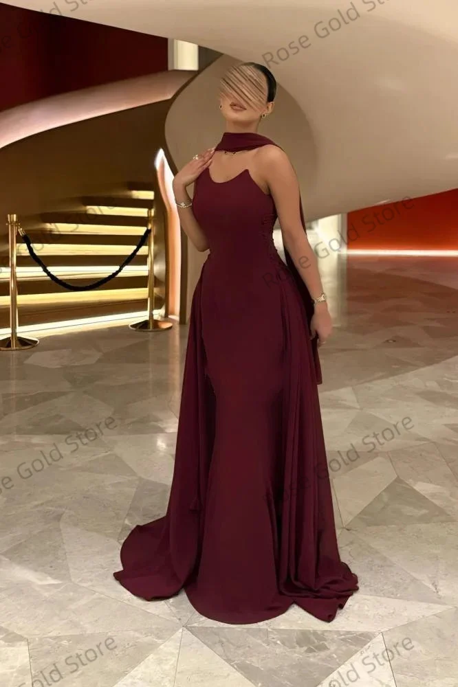 Elegant Mermaid Prom Dresses Sweetheart Burgundy Formal Women Evening Gowns Stain Formal Dubai Vestidos de Gala Customized