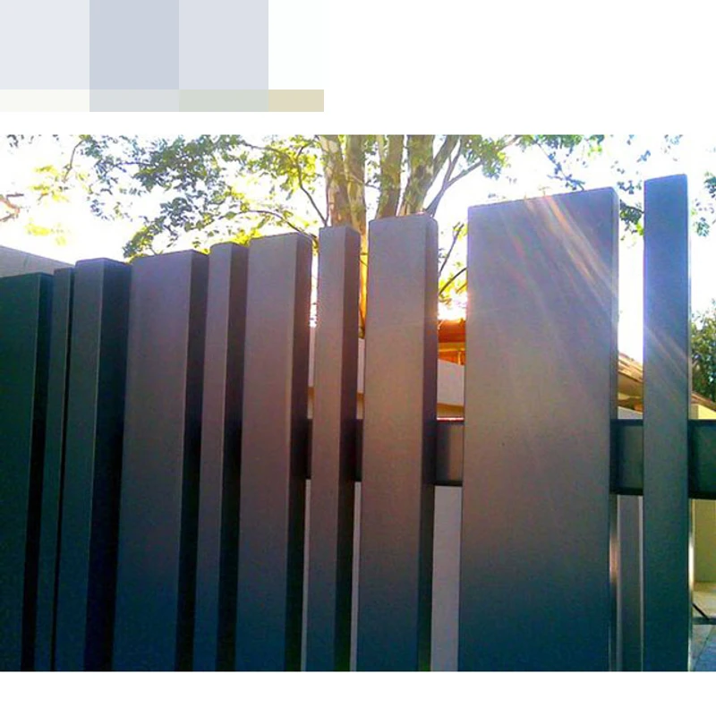 Fabricant de panneaux de clôture clôture extérieure en aluminium clôture métallique horizontale noir