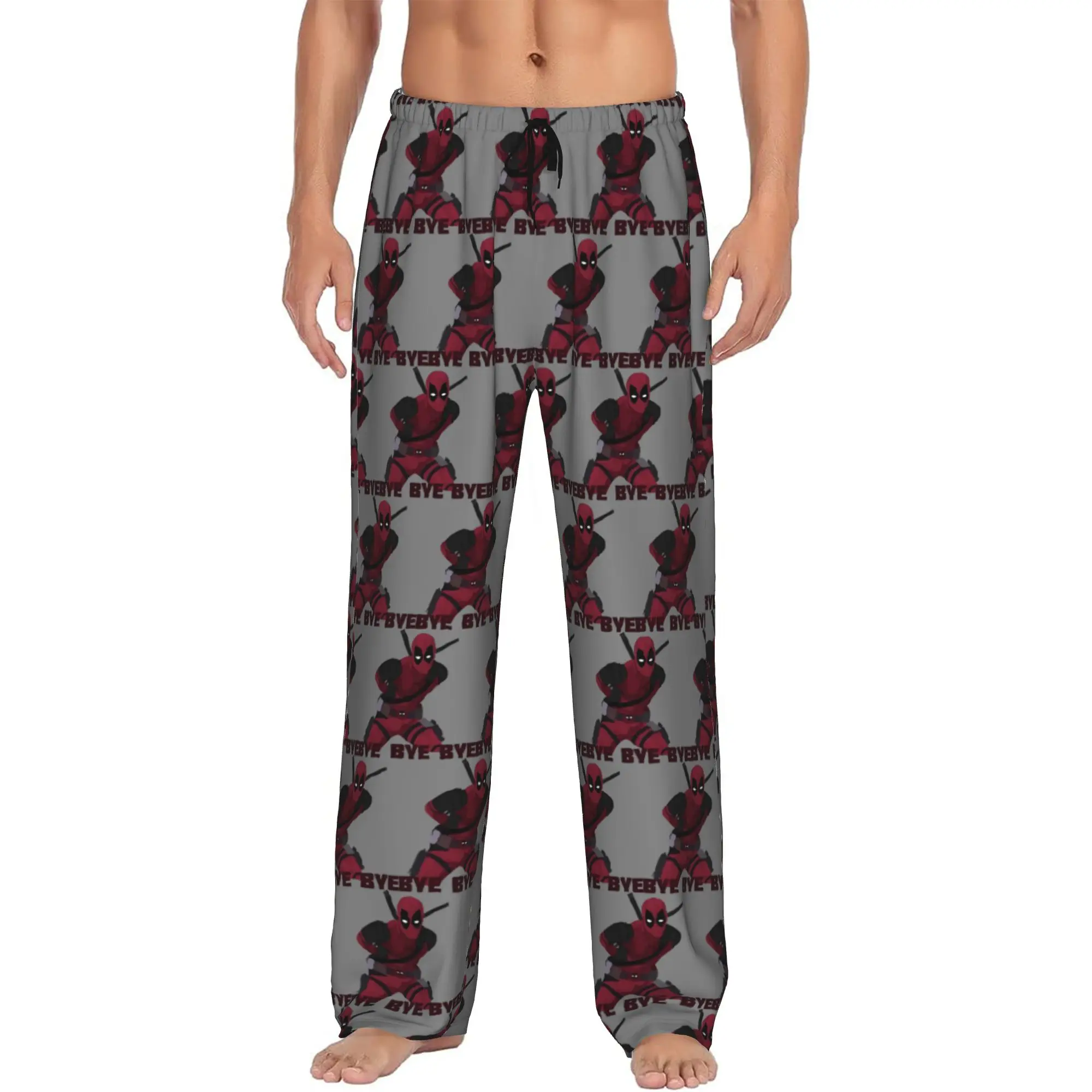 

Custom Print D-Deadpool Manga Pajama Pants Men's Sleep Sleepwear Bottoms with Pockets