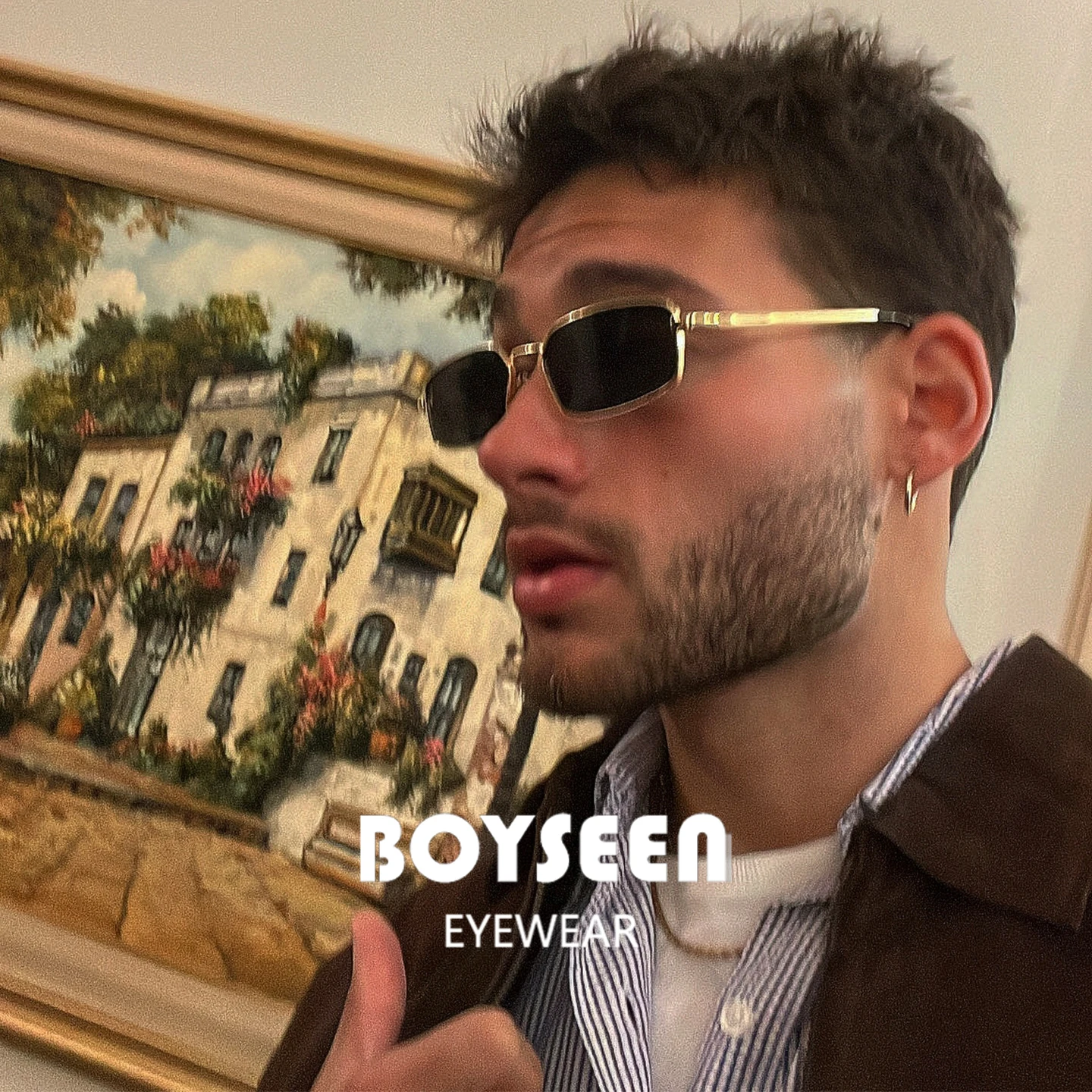 Amerikanischer Vintage-Sonnenbrillen-Stil aus Metall mit schmalem Rahmen, geeignet für Korrektionsgläser, Old-Money-Style Sonnenbrille