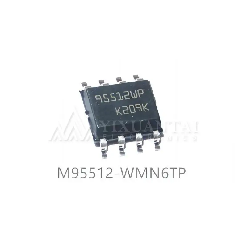 10pcs/Lot  M95512-WMN6TP  Marking  95512WP  IC EEPROM 512KBIT SPI 8SOIC  New and Original