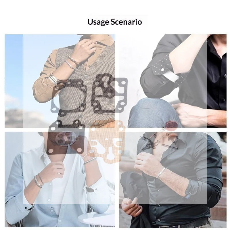 Unisex Elastic Shirt Cuff Extender 1Pair Button Extension Strap Sleeve Holder for Men Women Travel Use