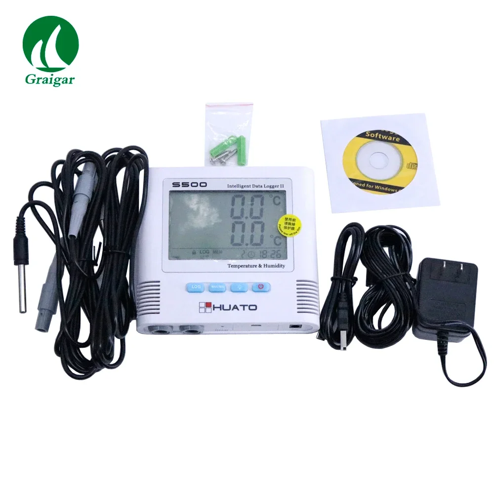 2026 Huato S500-DT Temperature Monitor Recorder Alarm Temperature Data Logger