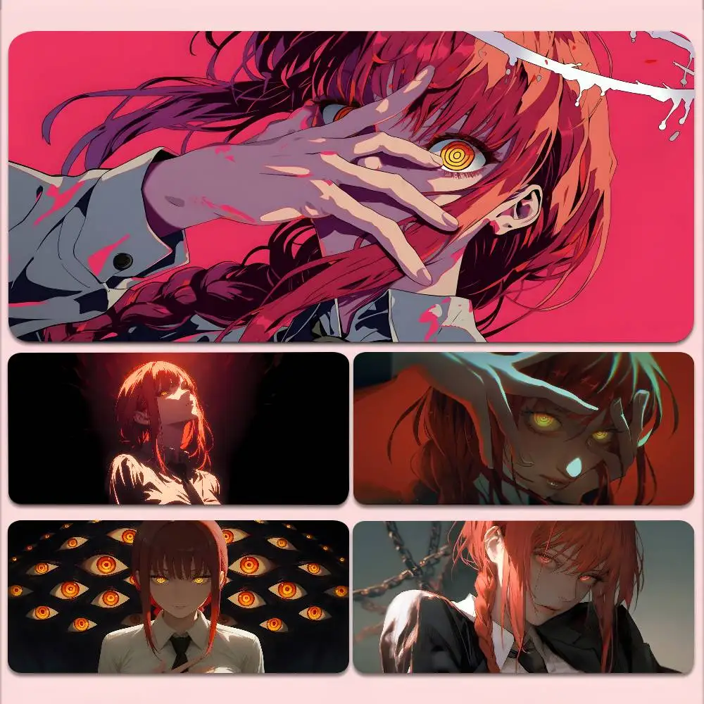 

Extra Large Mysterious Red Brown Hair Girl Desk Mat, Non-Slip Rubber Base Gaming Mouse Pad for PC Laptop Office Home E-sports