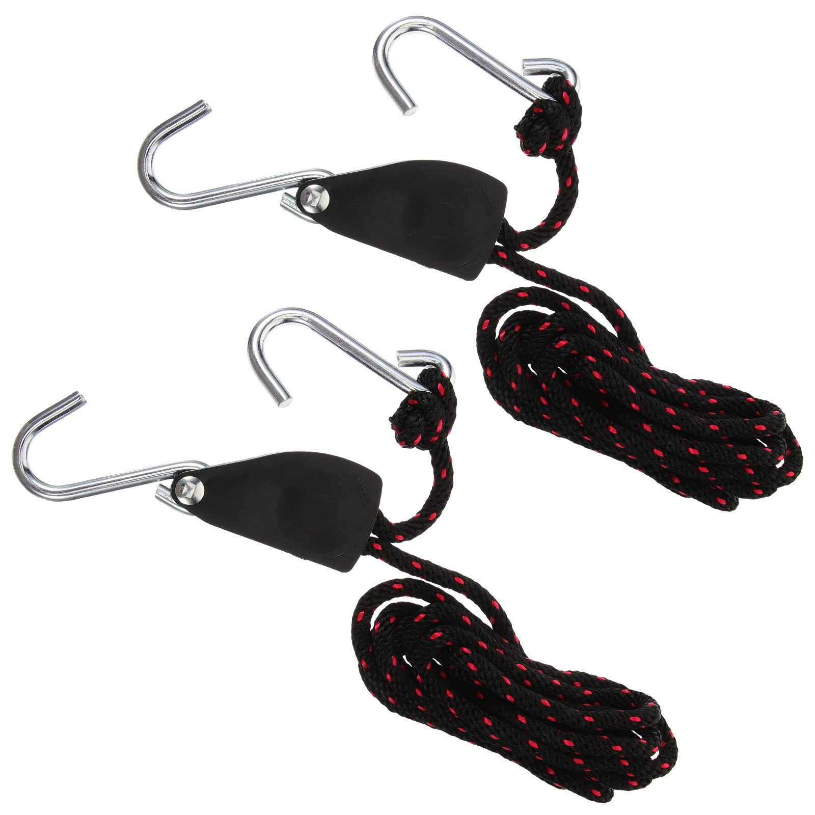 

2 pcs Pulley Rope Lanyard Heavy Duty Kayak Tie Down Straps Quick Release Boat Canoe Ratchet Strap Premium Nylon Steel Hooks