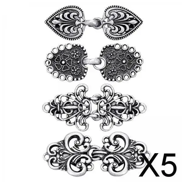 

5 шт. (4 шт. в упаковке) средневековые застежки-клипсы, броши, винтажные фурнитуры для воротников и плащей из сплава