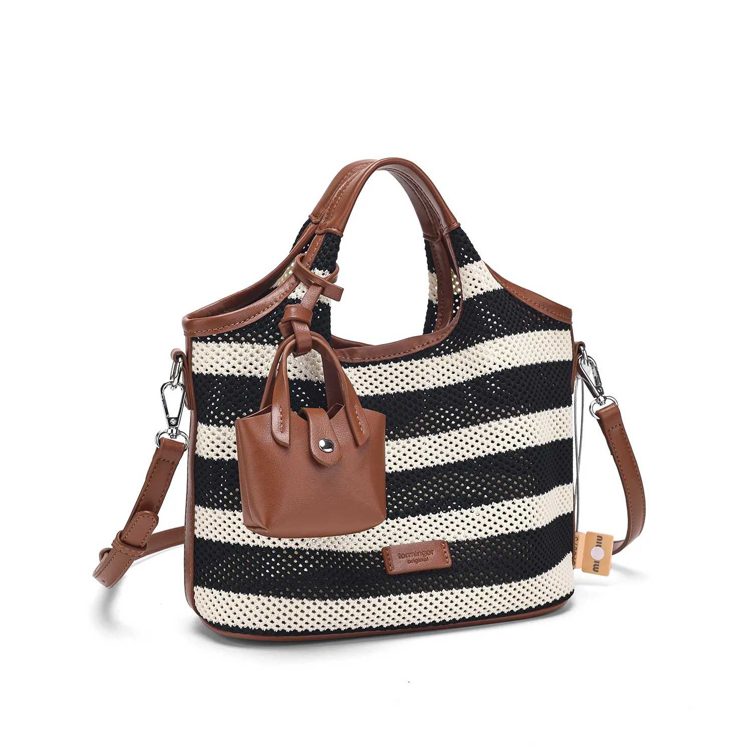 Hot Summer Relaxation Stitching Style Lazy Bag Sense Shoulder Fashion Tote New Large Capacity Bag All-match 2026