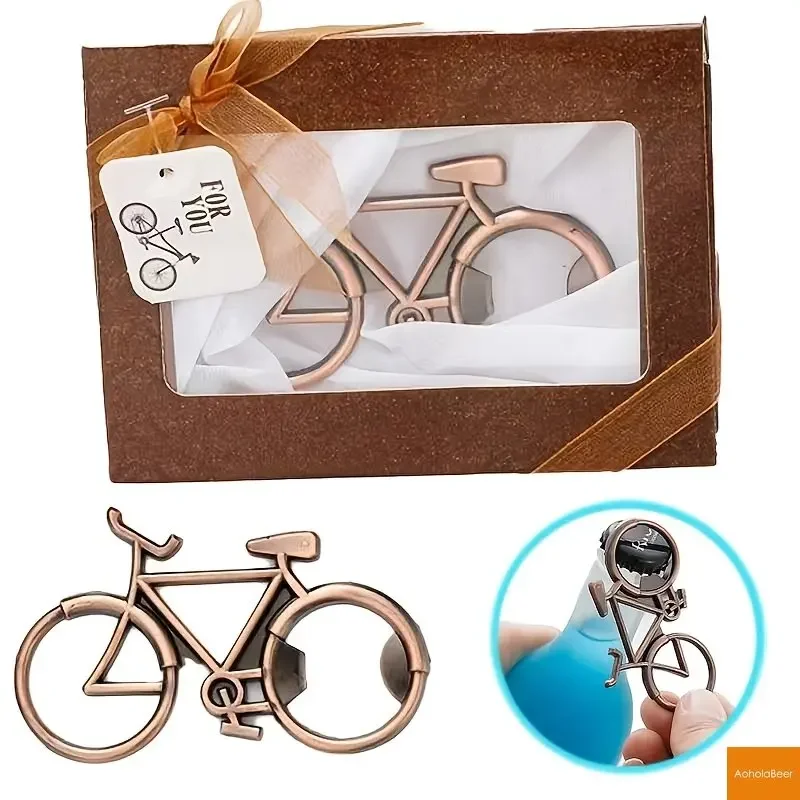 

20 PCS Bicycle Shape Metal Beer Bottle Opener Practical Wedding Gifts for Guests Alloy Company Anniversary Souvenir for Staff