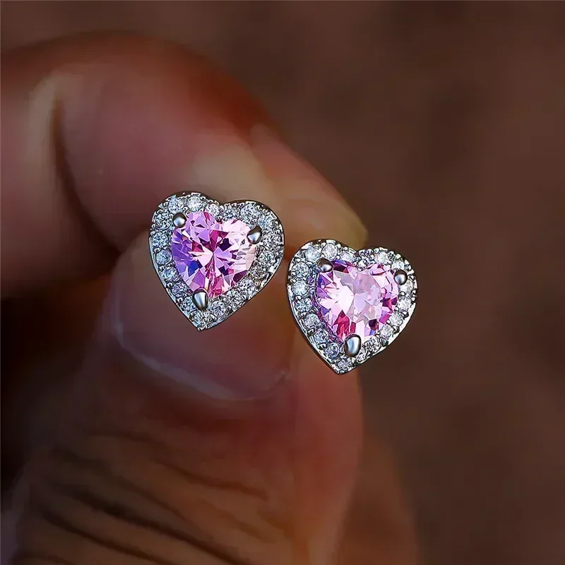 Luxurious Shiny Square Elegant Zircon Bridal Wedding Earrings with A Sense of Luxury, Attending The Banquet As Accessories