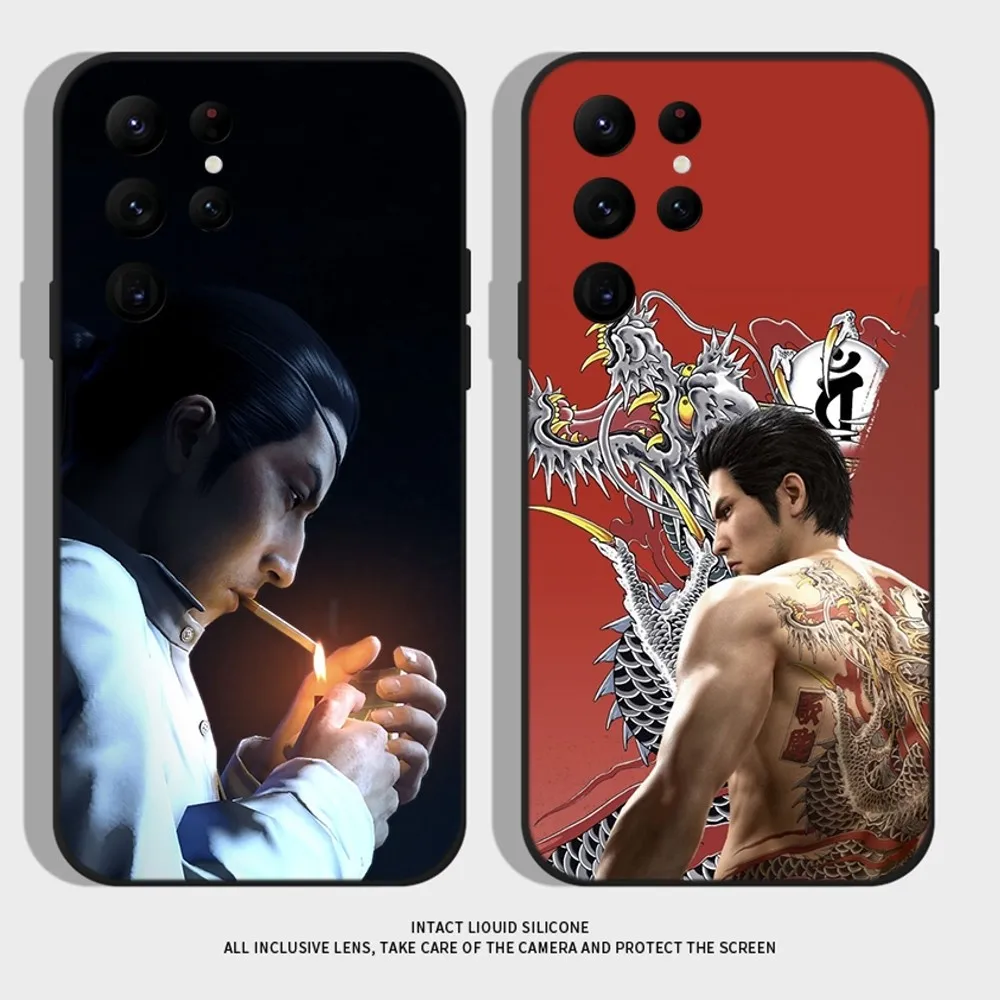 Japanese Game Yakuza Kiryu Dragon Phone Case For Samsung S25,S24 Ultra,S20,S30 plus,S22 plus,S23,S30 ultra 5G Silicone Cover