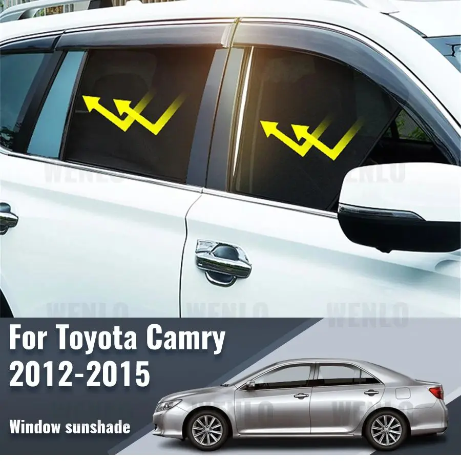 

For Toyota Camry XV50 2012 2013 2014 2015 Car Sunshade Shield Magnetic Front Windshield Frame Curtain Rear Side Window Sun Shade