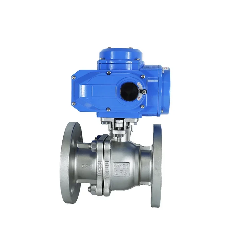 IP 67 waterproof 24v 230v industrial motor electric 2way ANSI G JIP standard flanged ball valve 4 