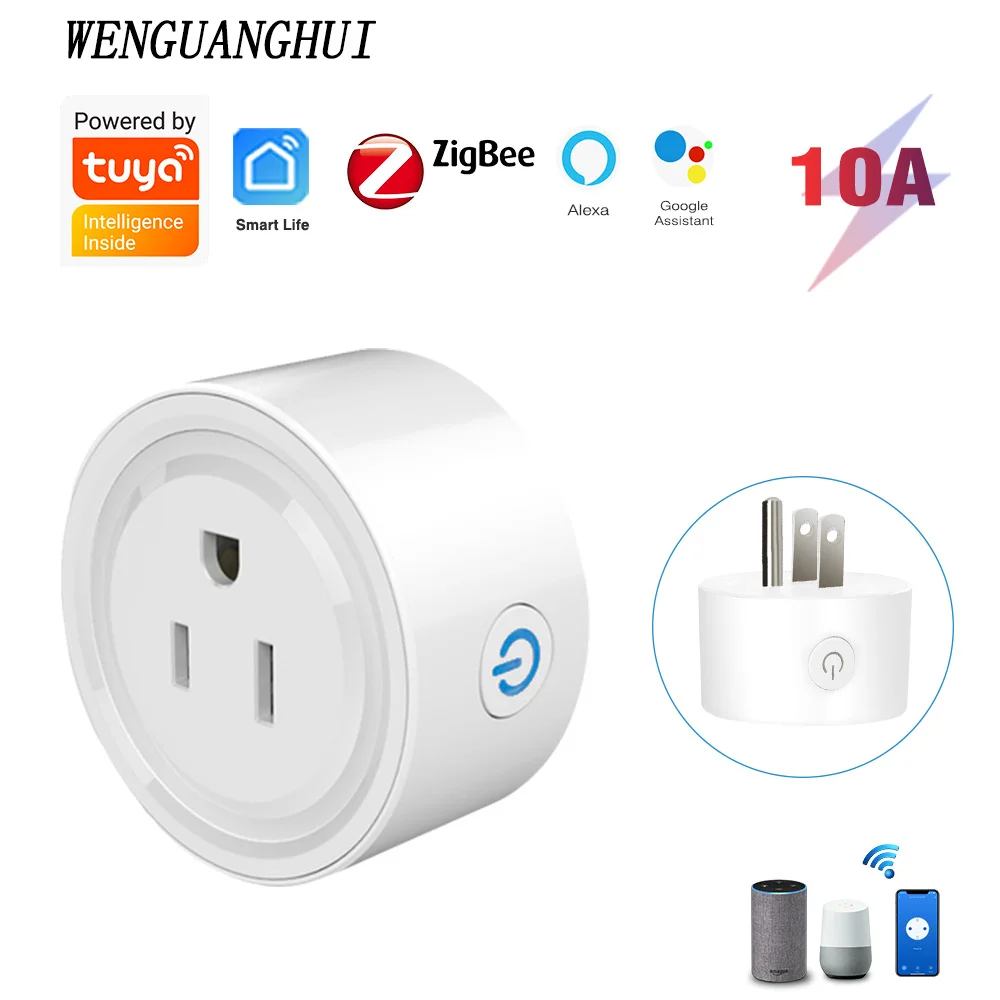 

16A Tuya Zigbee Smart Socket Direct Connection ALexa Graffiti and other varieties ZigBee Gateway Intelligence WiFi Control