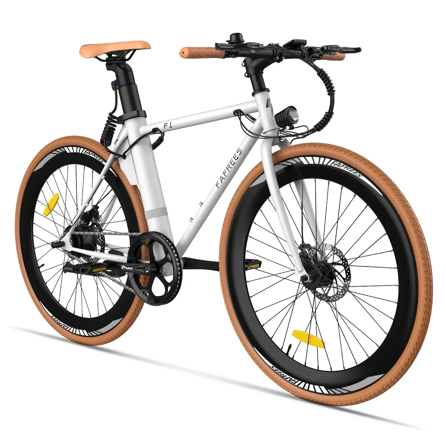 FAFREES F1 Elektrofahrrad, 250 W, bürstenloser Motor, 25 km/h Höchstgeschwindigkeit, 7-Gang-Getriebe, mechanische Scheibenbremsen, LED-Anzeige