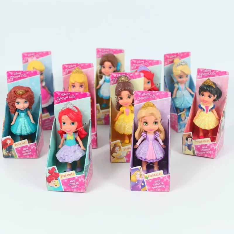 Disney Princess Figure Ariel Tiana Snow White Cinderella Aurora Belle Jasmine Pocahontas Mulan Rapunzel Merida Ornaments Toy