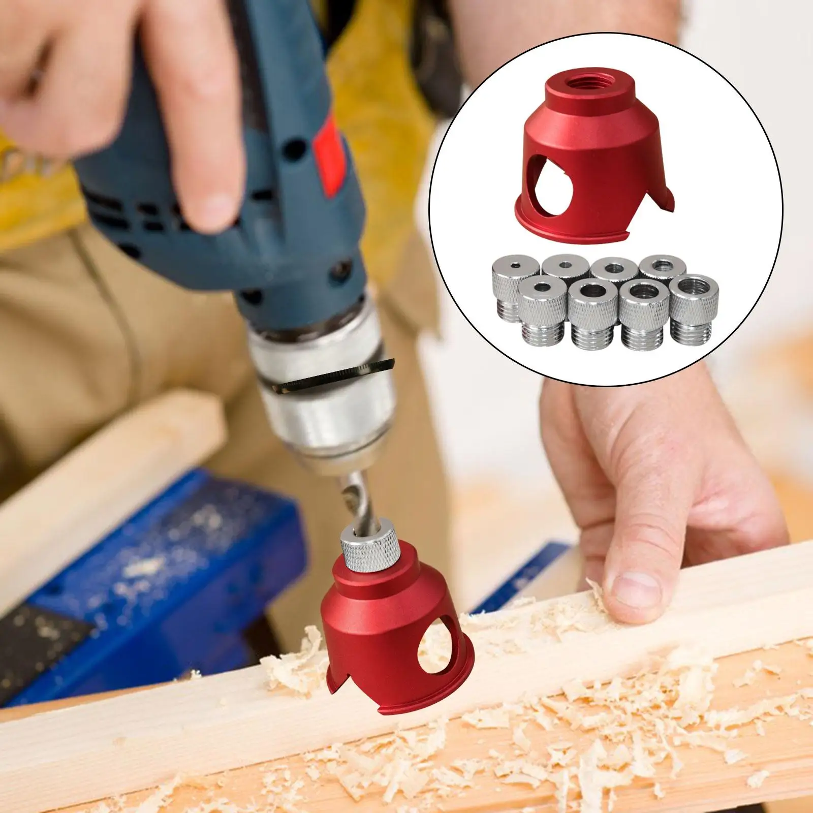

Vertical Hole Punch Locator DIY Supplies Puncher Woodworking Drill Jig for Straight Holes Household Furniture Making