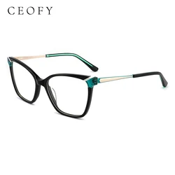 Ceofy Women Fashion Glasses Frame Optical Prescription Myopia Big Brand Designer Eyeglasses Frame for Women High Quality