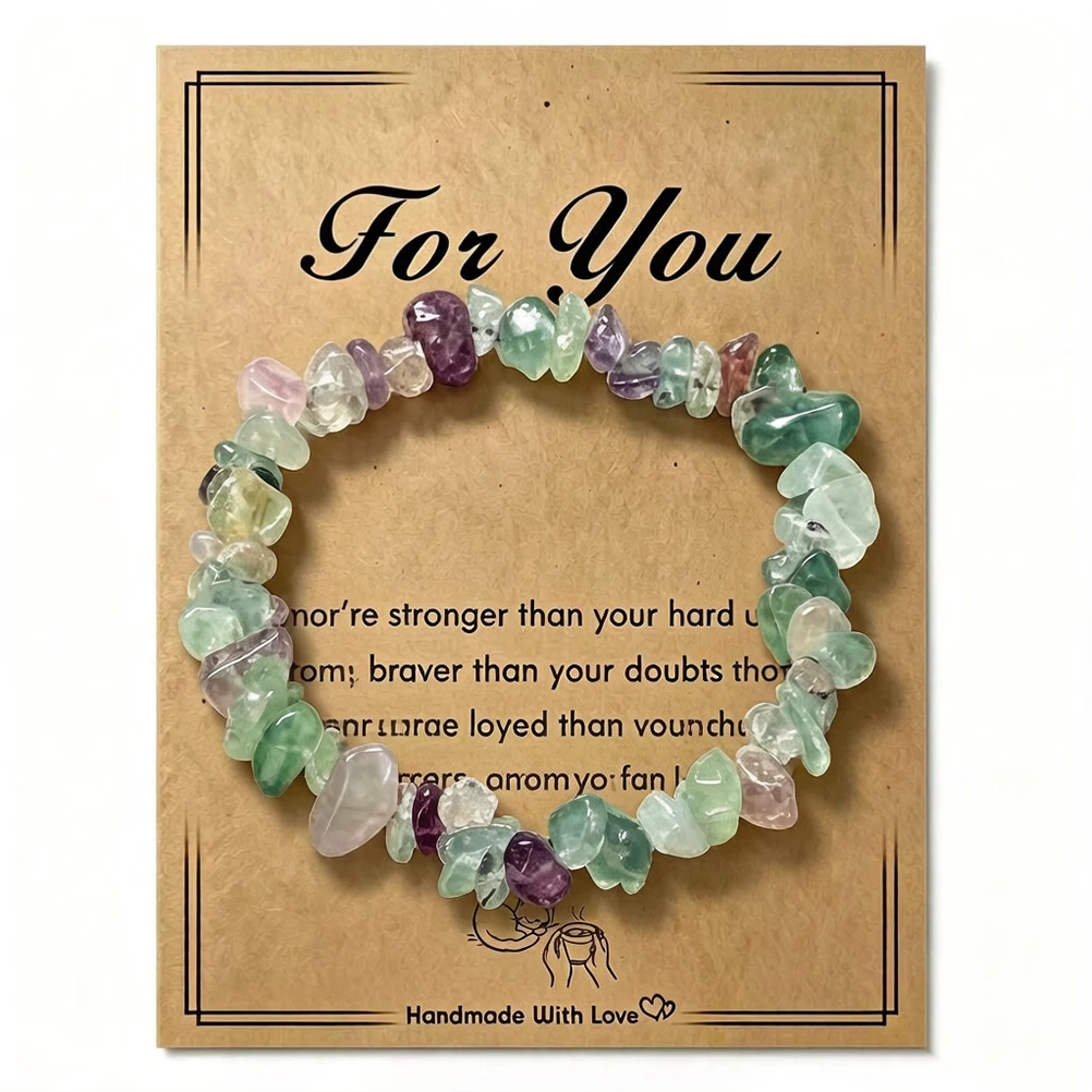 Bracelet en gravier de cristal naturel, perles colorées en pierres de guérison, bracelets perlés pour femmes et hommes, bracelet d'été, bijou porte-bonheur, cadeau