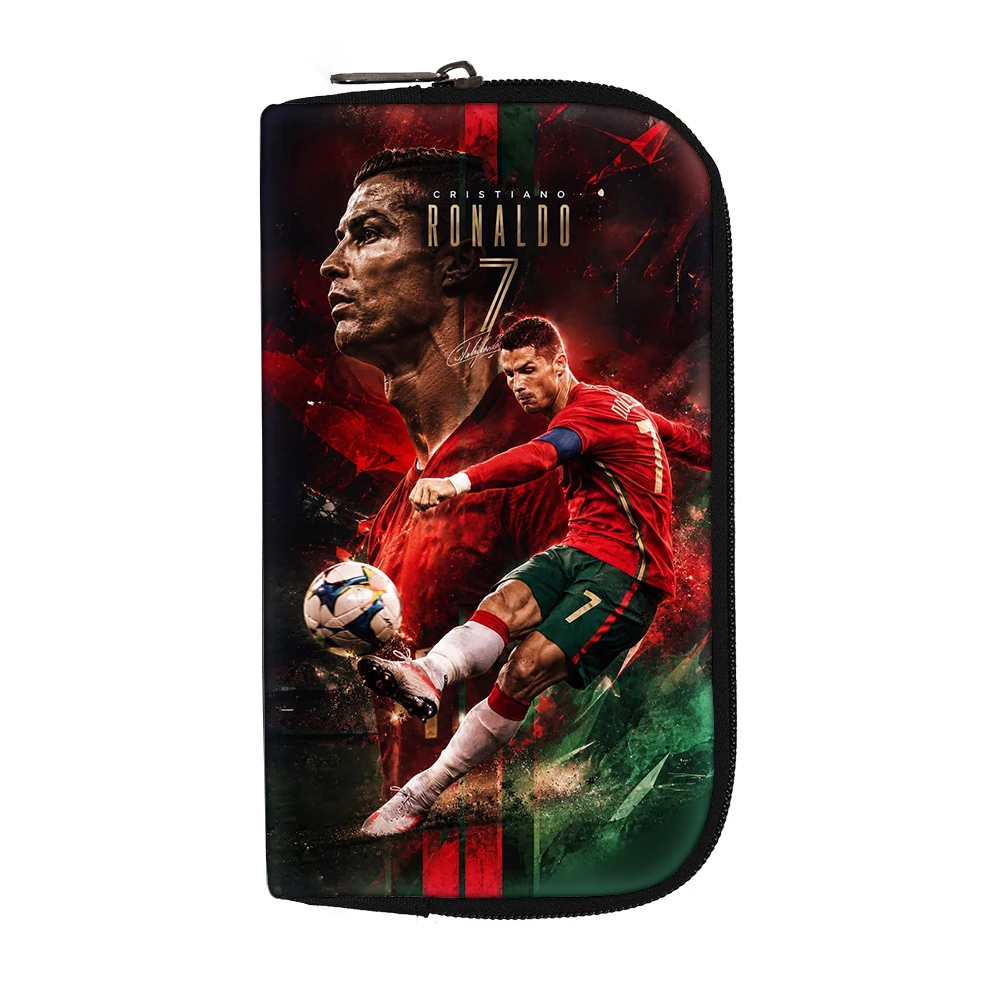 Women Men Clutch Bag headphone bag Ronaldo Wallets Portable Money Coin Purse Credit Card Money Bags  Football Star storage bag view 6