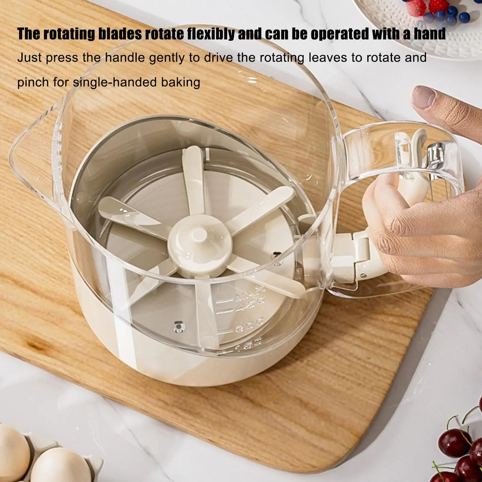 Tazas mezcladoras de huevos, taza mezcladora de huevos Manual, herramienta para hornear prensada a mano con báscula para leche en polvo, marinada, pastel, masa, jugos, salsas
