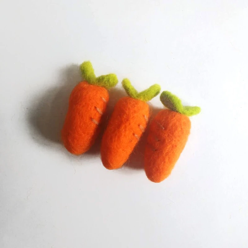 

Wool Felt Carrot Shape DIY Brooch Hairpin Decors Brooch DIY Materials