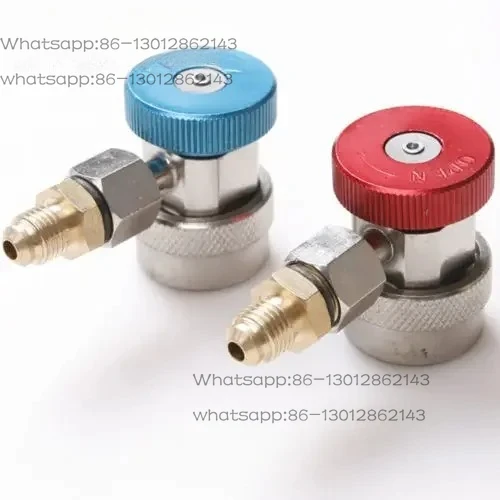 NEW   1 par de conector adaptador alto e baixo R134A AC ar condicionado acoplador rápido ajustável acessórios para carro