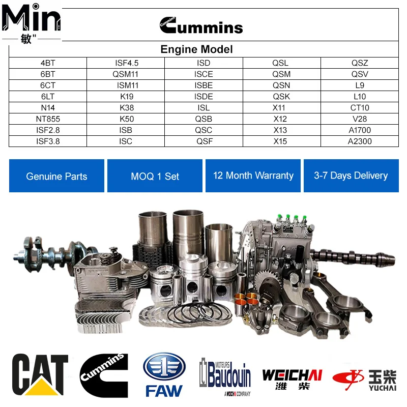 Genuine 3966454 3925400 Cylinder Head For Cummins ISB QSB 6.7 6BT 5.9 5.9L Engine Replacement Part for Engine Lab Test