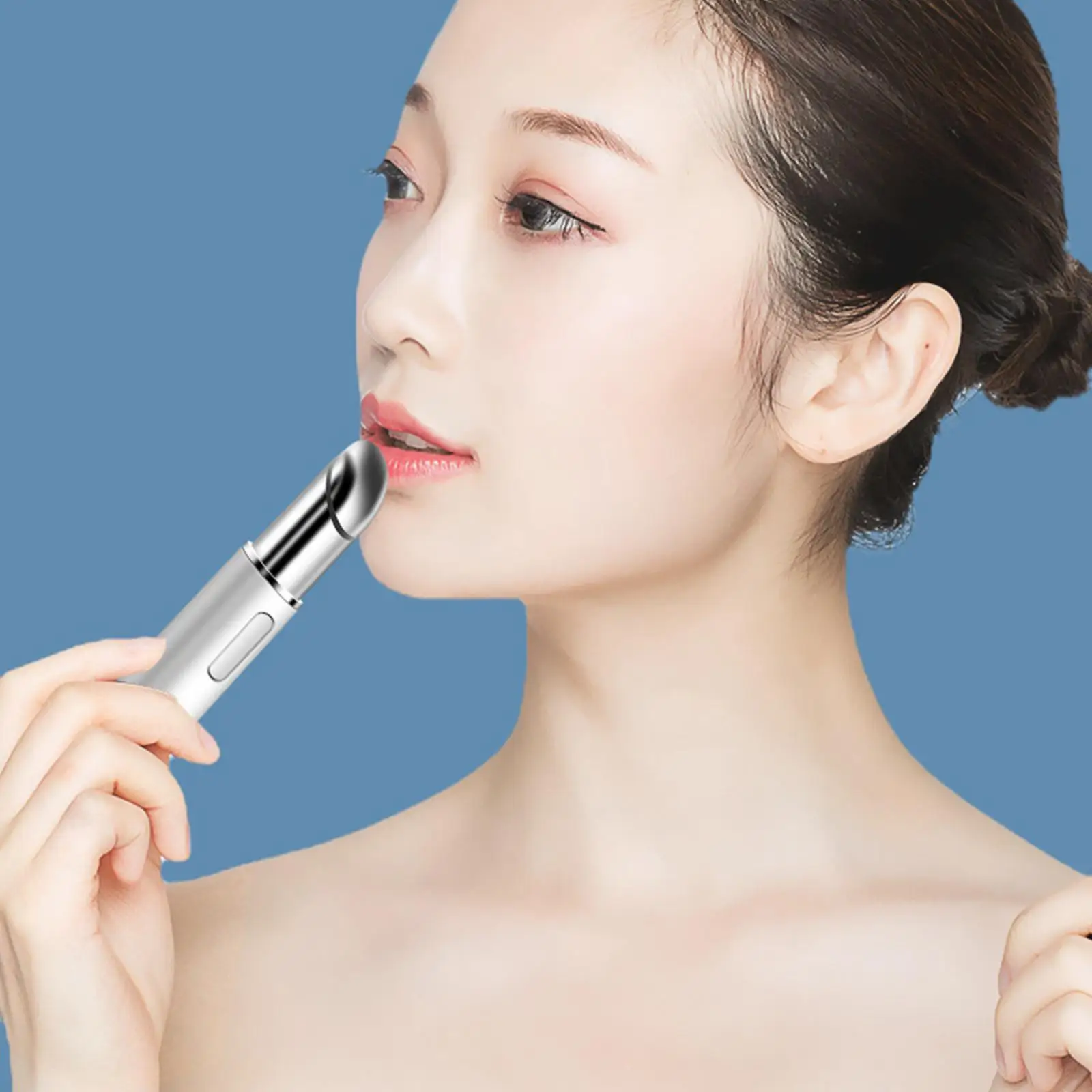 

Portable Electric Heated Eye Massager USB Rechargeble Red Blue LED Eye Care