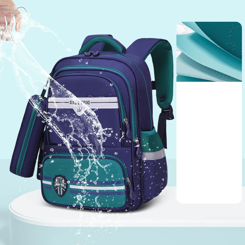 school bag Kids backpack water proof Preschool Ages 6-18 Spine protection Reduce the burden Large capacity