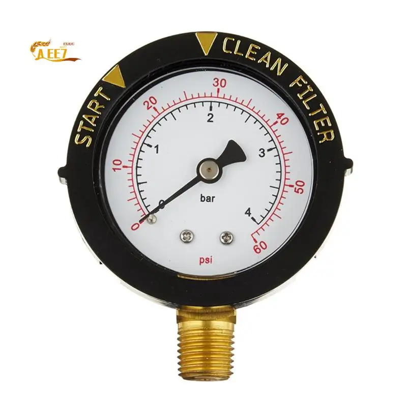 

AEE7-190058 Pressure Gauge 0-60 PSI,Start And Clean Filter Water Pressure Gauge With 1/4 Inch NPT Bottom Mount Swimming Pool