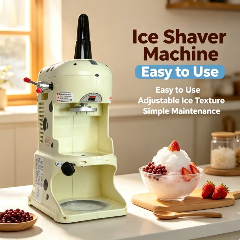 Commercial Snowflake Ice Machine Electric Block Ice Cream Crusher Shaver Machine Shaved Ice Machine