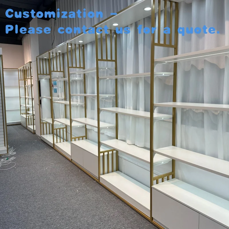 

custom.Bespoke Skincare Store Furniture Wood Perfume Boutique Interior Design Cosmetic Display Showcase Makeup Shop Display