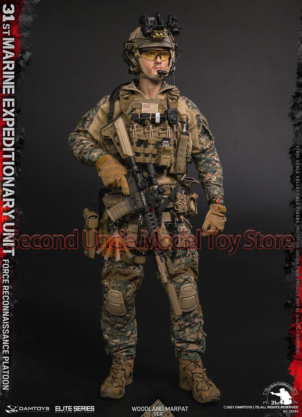 

DAMTOYS DAM78089 1/6 31st Marine Expeditionary Unit Force Reconnaissance Platoon Male Soldier Action Figure Model Toys