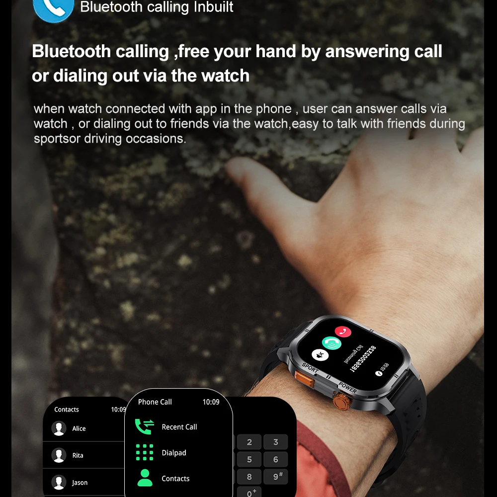 ساعة ذكية للرجال معدل ضربات القلب الرياضة لتقوم بها بنفسك الهاتفي 410*502 AMOLED شاشة التحكم عن بعد Smartwatch النساء 350mAh مقاوم للماء مراقبة الصحة