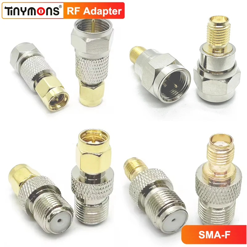 Pure Copper F Type to SMA Male Female RF Coax Coaxial Connector F to SMA Antenna Adapter 4 Types