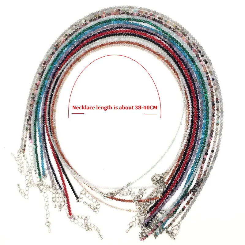 Natural Quarts Tourmaline Garnet Stone 2-3mm Cutting beads Minimalism necklaces Bracelet are suitable for men and women gifts