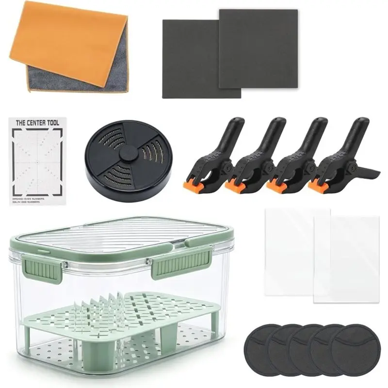 WOWFU-Trading Card Humidor Repair & Flattening Kit With Moisturizing Box, Adjustable Humidifier,Card Cleaning Kit With Grading