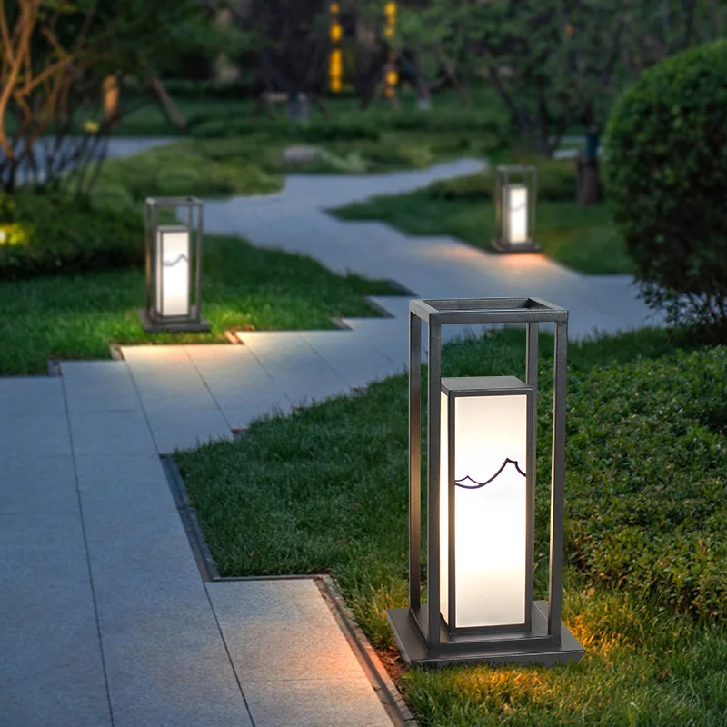 

Outdoor New Chinese Villa Solar Lawn Light Community Real Estate Garden Light New Classical Lawn Light