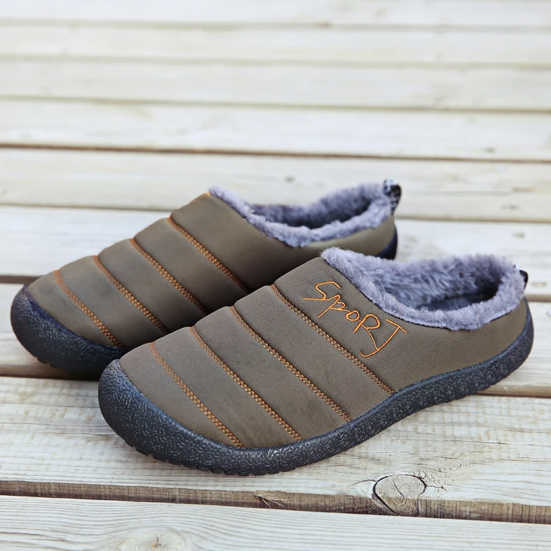 Slippers Slides for Men House Casual Platform Shoes Comfortable Round Toe Wear-Resistant Comfortable Flexible Wild Keep Warm