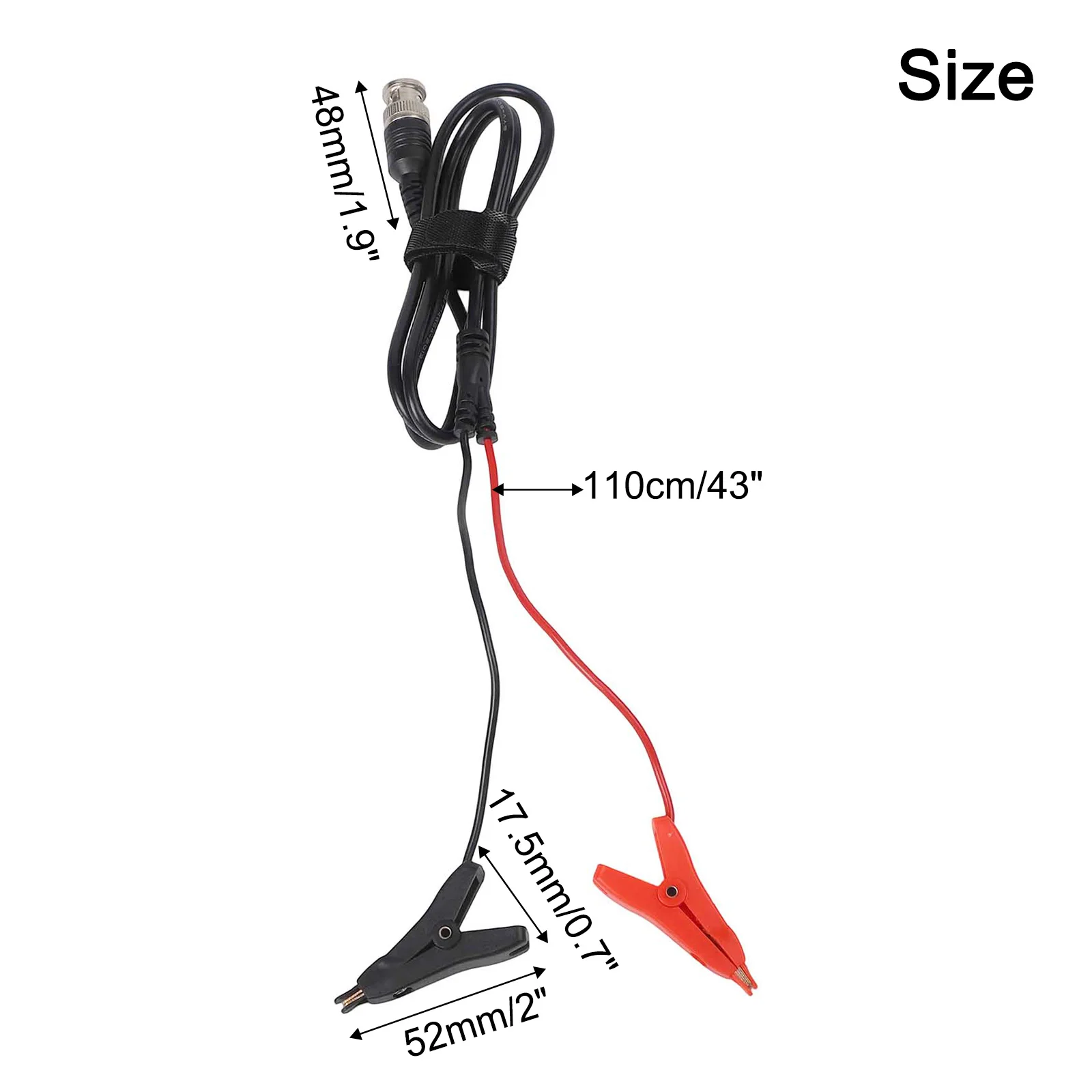 

BNC Female To Kelvin Clip Connection Line Tool Insulated Cable Copper Kelvin Connection Dual For Alligator Clips