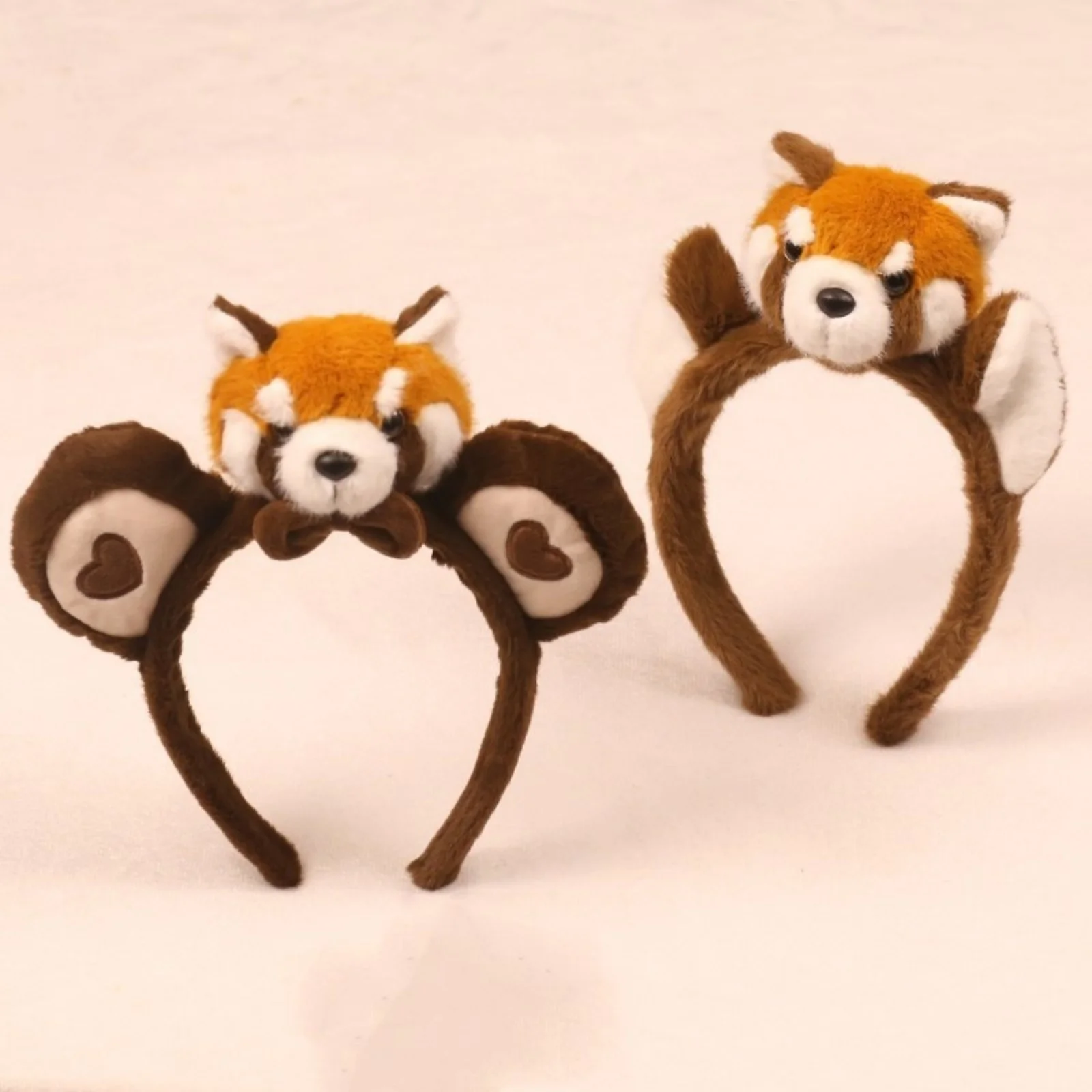 قطعة واحدة من عصابة رأس الراكون اللطيفة للنساء: مشبك شعر الباندا الأحمر الكرتوني الإبداعي، عصابة رأس لغسل الوجه، إكسسوار للشعر للذهاب
