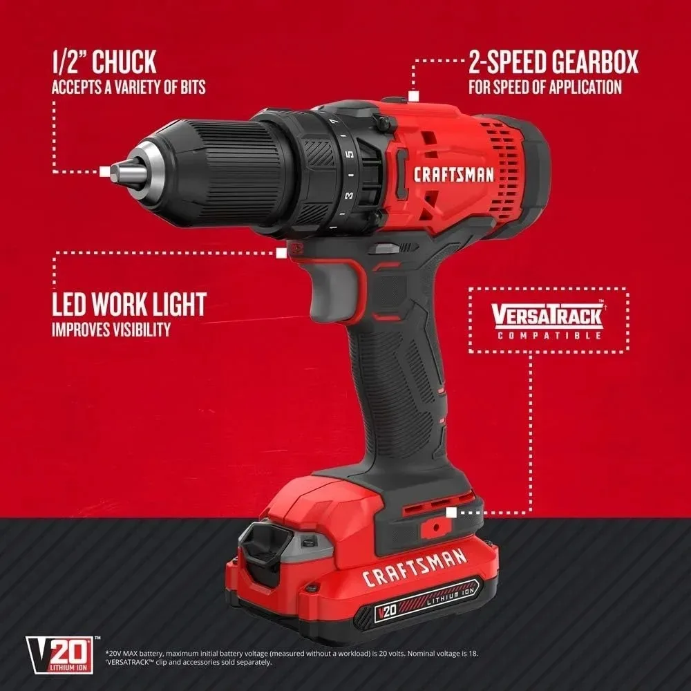 V20 Cordless Drill Combo Kit, 7 Tool (CMCK700D2)